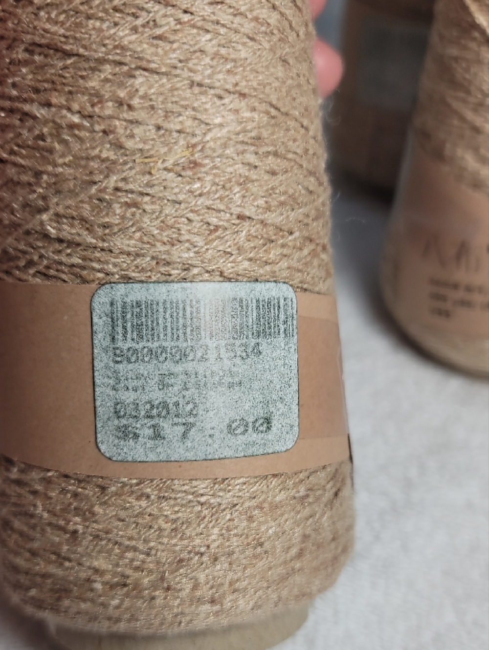 HABU Textiles  100% Silk Natural Beige Twine 4 Cones - - Picture 4 of 5